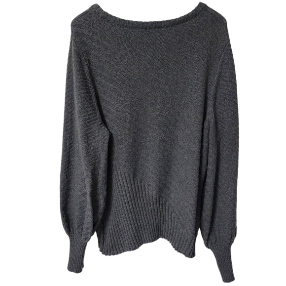 Vince Camuto grey bell sleeves sweater top - Picture 2 of 6